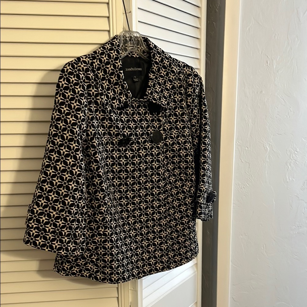 John Paul Richard Black and White Geometric Women's Jacket Sz S